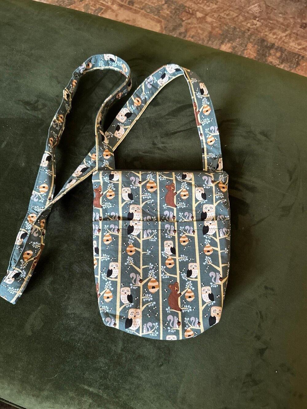 Homemade Forest Creatures Crossbody Purse Bag